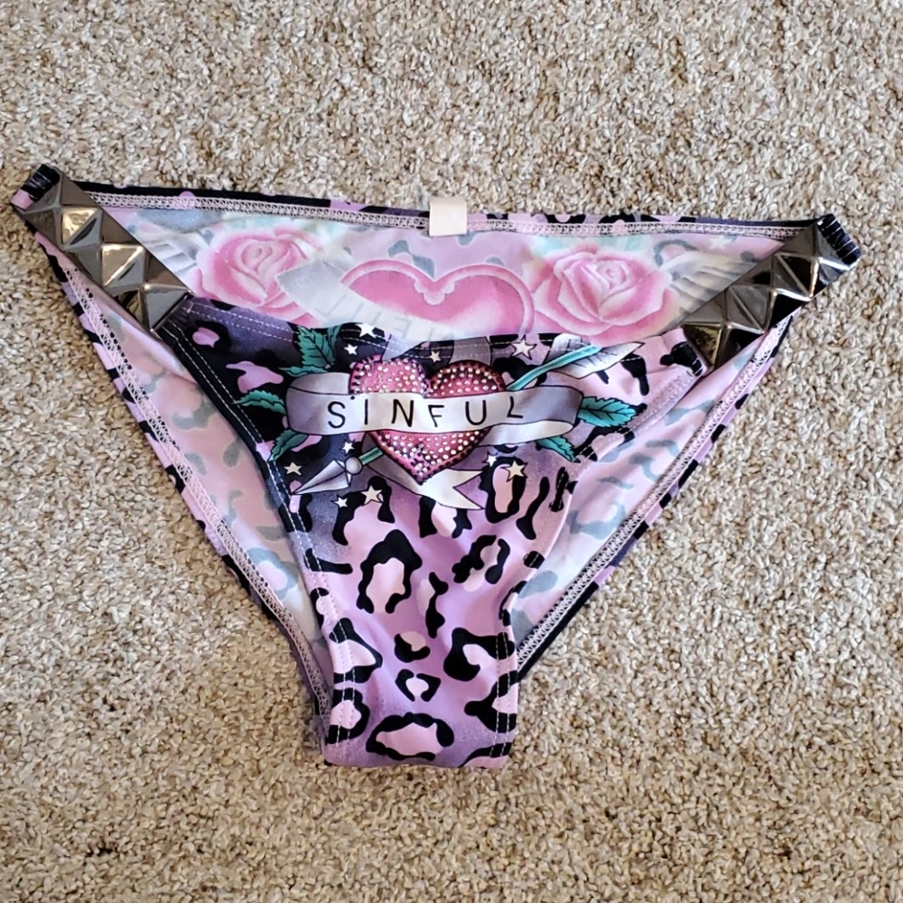 Affliction Sinful Bikini Bottom Size Medium - image 1